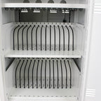 Laptop and Tablet Charging Cart, 32 Unit Device Mobile Charging Station for Chromebook, Tablet, Laptop, with Charging Port Screen Size Up to 16.3", Suitable for Office, Classroom, etc (Antique White)
