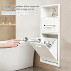Stainless Steel Shower Nich, 25.4X11.2IN Recessed Waterproof Bathroom Niche, Built-in Trash Can Alcove, Toilet Paper Toiletries Storage Rack for Kitchen Living Room Bedroom Hotel Residential