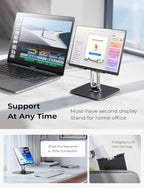 LISEN for iPad Stand Holder Adjustable Tablet Stand for Desk, 2026 for iPad Accessories Rotating Display Stand PC Office Accessories for Desk Women Kindle Table Mount/PS/Switch iPhone 12.9"-4.7"