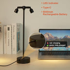IMAGE Rechargeable Cordless Spotlight, Table Spotlight Accent Lighting for Plants Pictures Artwork Jewelry Showcase Model Display Shelves Cabinet Table Lamp for Home Restaurant Dinner Bar Warm White