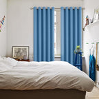 BGment Blackout Curtains - Grommet Thermal Insulated Room Darkening Bedroom and Living Room Curtains, Set of 2 Panels (70 x 84 Inch, Denim)