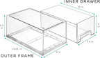 Sorbus Large Clear Stackable Storage Drawers – 4-Pack Plastic Organizer Bins with Handles – Stackable Pull-Out Storage Drawers for Closet, Pantry, Office, Bathroom, Craft, and Toy Organization