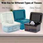 2 Pack Wipes Dispenser Seal-Designed Wipe Dispenser Holder Wipes Case Box for Bathroom Keep Wipes Fresh, Dust-Proof & Non-Slip