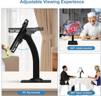 Aluminum Tablet Kiosk Stand, Anti-Theft iPad POS Locking Holder Mount for 7.9"-11" Tablets, 360° Swivel Bracket & Base, Security Countertop Desk Stand for iPad, iPad Pro/Air, Samsung Tablets