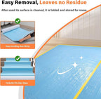 Temporary Floor Protection for Construction, Painting, Renovation, Protector Film for Hardwood Floors, Surface Carpet Protection Film, Tile&Hard Paint Protection Covers 325 sqft (39" x 100'-Sky Blue)