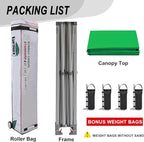 Eurmax USA Standard 10x10ft Patio Pop Up Canopy Tent for Outdoor Events Commercial Instant Canopies with Heavy Duty Roller Bag,Bonus 4 Canopy Sand Bags (Kelly Green)
