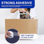 Clear Packing Tape, 24 Rolls Heavy Duty Packaging Tape with Dispensers for Packing Shipping Moving and Sealing, Thicker Packing Tape-2" x 65 Yards Per Roll, 1560 Total Yards