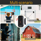 Personal Security Waterproof Door/Window Alarm - IP66 Waterproof with Remote Control, 113dB, Alarm/Doorbell Mode, Upgraded door gap spacing - Indoor/Outdoor Anti-Theft (1 Main Unit & 1 Remote Control)