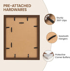 Natural Walnut 11x14 Picture Frames Mat to 8x10 Picture Display,Original Wood Handcrafted Diploma Frame,Wooden Frame 11x14 with Tempered Glass Graduation Family Wedding Certificate Photo Wall Mounted