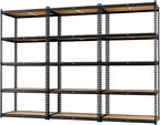 LEVELEVE 5-Tier Heavy Duty Storage Shelving Unit, 2020 lbs Capacity, Adjustable Metal Utility Shelf, 48" L x 18" W x 73" H for Garage, Kitchen, Pantry, Basement, Bathroom, Laundry,3 Pack