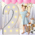 IMPRSV 4FT Light Up Letters & Numbers, Marquee Kit for 21st Birthday Decor, Pre-Cut Foam Board