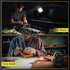 Masmejor 30W Rechargeable LED Work Light - 1500LM, IP44 Waterproof, Magnetic Base, 360° Rotating, 7 Modes for Auto Repair, Emergency, Garage, Camping & Outdoor