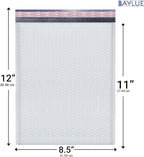 White 8.5x12 Inch Poly Bubble Mailers #2 |Self Seal Padded Envelopes | Air Cushioned Bubble Mailer | Usable Size 8.5x11 Inch | 100 Pack Bulk | Waterproof | Lightweight Mailing Shipping Bags