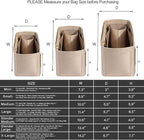 ZTUJO Purse Organizer Insert For Handbags, Silky Touching Bag Organizer Insert With Bottle Holder, Perfect for Speedy, Neverfull, Tote,ONTHEGO,Artsy,Handbag and More (Slender Medium, Silky Beige)