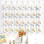 HUHOLE Pegboard Hooks 6 Inch 50PC, Ideal Garage Organization, Wall Storage Tool Organizer, Fit 1/4" 1/8" Peg Board with Plastic Tip (Silver, 6 Inch)