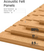 Large Felt Bulletin Board 48" x 36" Cork Board Alternative-12 Pack with 70 Safe Removable Adhesive Tabs, Cork Boards for Walls for Home Office Classroom Pin Board-Mustard Yellow