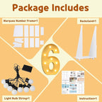 imprsv 3FT Light Up Letters, Marquee Numbers for 60th Birthday Decorations, Pre-Cut Foam Board Kit