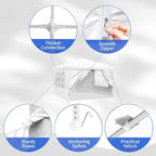 10x10 FT Party Tent, Outdoor Wedding Tents for Parties, Canopy Event Tent with 4 Removable Sidewalls, Waterproof Gazebo Shelter for Birthday Parties, Weddings, BBQs & Events (10X10FT-4Sides White)