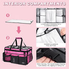 Extra-Large Cleaning Caddy With Detachable Divider,Cleaning Caddy For Cleaning Supplies Large Cleaning Supply Caddy With Adjustable Shoulder Strap & Waist Belt For Cleaners