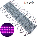 REXTiN Super Bright 200pcs 3 LED Module Pink 5050 SMD 66-72LM Each Module Waterproof Decorative Light for Letter Sign Advertising Signs with Tape Adhesive Backside