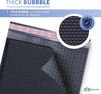 Black 10x13 Inch Poly Bubble Mailers |Self Seal Padded Envelopes for Thick books | Air Cushioned Bubble Mailer | Usable Size 9.5x13 Inch | Waterproof Lightweight Mailing Shipping Bags | 100 Pack Bulk