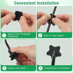 2pc Starlink Cable Grommet 5/8" Silicone Waterproof Wall Hole Pass Through Split Cable Bushings for TV Wire Ethernet Cord, Starlink Cable Routing Kit Accessories, 27.6mm/1.09" Ht, Black