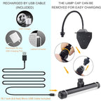 BIGMONAT Cordless Picture Light, Rechargeable Display Lamp, Clip on Painging Frame, Led Art Light with Timer, Dimmable Painting Light 3 Lighting Modes for Dart Board