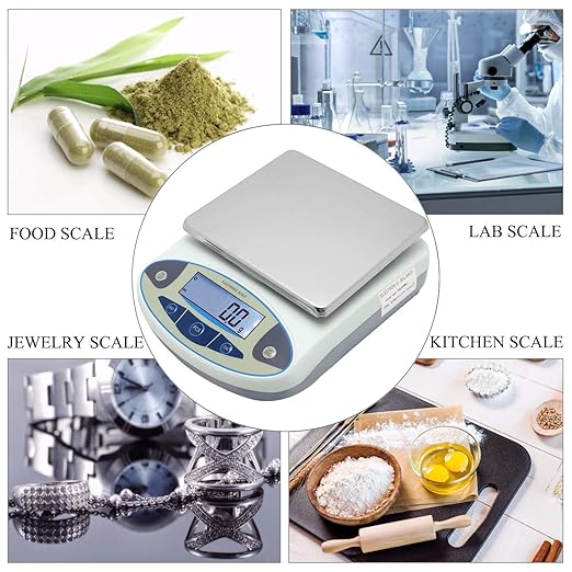 CGOLDENWALL Lab Scale 15kgx0.1g Digital Precision Scale Electronic Balance Laboratory Weighing Industrial Scale Kitchen Counting Scale Scientific Scale Calibrated 110V (15kg, 0.1g)