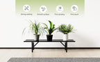 Zhongma One Tier Metal Plant Stand (35.43 L x 8.66 W x 7.9 H) Heavy Duty Plant Holder for Home, Window,Garden, Plant Lovers, Display Stand