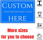 Custom Sign, Custom Metal Signs Personalized，Double-sided，Aluminum Weatherproof Metal Sign Multiple Sizes, Customize for Office, Business, Workplace, office, Home, Delivery Signs(16 * 12 Inch)