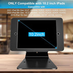 iPad Kiosk Stand 10.2-inch (9th/8th/7th Gen) – Aluminum Lightweight Anti-Theft Locking Countertop Stand with Keyed Enclosure, 360° Swivel & Flip for Customer Display, POS Holder, Commercial-Grade