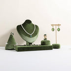 GemeShou Green Ring Display Stand for Jewelry, Velvet Single Ring Holder for selling, Cute Jewelry Display for Show【Green】