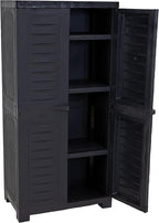 Sunnydaze Storage Cabinet - Plastic Storage Cabinet - 48.75" H - Garage, Office, Home, Laundry Room