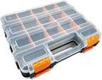 Small Parts Tool Box, RC Hardware Organizer Box Adjustable Compartments Removable Dividers for Hardware, Screws, Nuts, Bolts, Washers, Nails, Fasteners, Tools