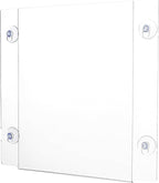 Adir Acrylic Sign Holder – Window Sign Holder with Suction Cups for Advertising and Promotion, Wall-Mount Display Frame, Clear Sign Holder Stand for Glass, Mall, Restaurants, Office - 12 Pack (8.5x11 Inch)
