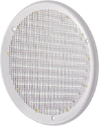 Vent Systems 6 Inch (Inner) Pack of 5 White Vent Cover - Round Metal HVAC Return Air Grille with Mesh Screen - Register Soffit Wall Vent - Outdoor, Indoor, Crawlspace - Exhaust Ventilation Grill