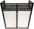 DJ Event Facade White/Black Scrim Metal Frame Booth + 20" x 40" Flat Table Top Includes Both White and Black Panels + Carrying Cases!
