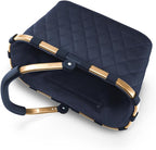 reisenthel carrybag rhombus midnight gold - Sturdy shopping basket with plenty of storage space and practical inner pocket - Elegant and water-repellent design
