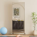 brisafe 67"x28" Ultra-Light Mobile Floor Mirror with 360° Wheels, 0.04mm Shatterproof Nano Film for Home Gym/Yoga/Dance Studio & Commercial Use | 60% Insurance Savings | Silver