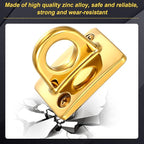 2 Pcs Gold Large Loop Wall Plate Metal Post Queue Line Barrier Hanging Circle Hook Rope Safety Barriers for Movie Theaters Grand Openings Auto Shows Hotels Velvet Stanchion VIP Rope Crowd Control