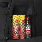 2 Layer Small Cargo Net,Cargo Storage Pocket Net, Mesh Elastic Pouch Organizer with Mounting Screws Hooks for Car,Rv, Trunk,Boats,SUV, Truck (2 Pack,11.8 x 9.8Inch(30 x25cm)