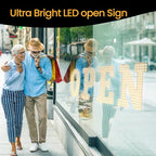 LED Open Signs for Business 30"x10" Dimmable Bright Business Open Sign with Hanging Installation for Window Stores, Hotel, Store, Bar, Retail Shop, Salon, Restaurant