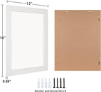 Ruomeng Wall Mirror Rectangle Decorative Mirror 12" x 16" for Entryway, Bedroom, Living Room, White