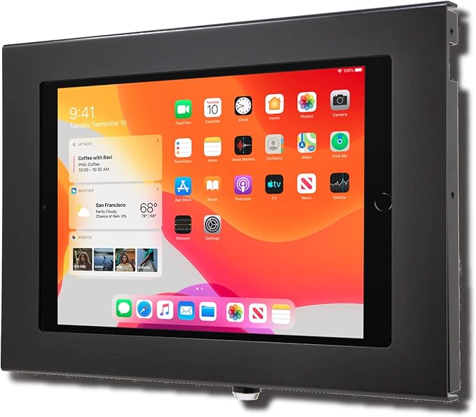 TABcare Locking Security Metal Case for Apple iPad Air 1/2 9.7" for Kiosk, POS, Store, Show Display (Black, iPad Air 1/2 9.7)