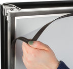 Displays2go 30 x 40 Inch Sidewalk Sign, Waterproof, Snap Frame, Spring Base, 2 Sided, Black (OWS3040B)