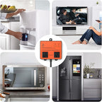 Refrigerator Surge Protector, Ortis Double Outlet Voltage Protector for Home Appliances with Time Delay, Protects Against Brownout, Spike, Instant Surge All Voltage Abnormalities, Orange