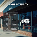 40" x 14" Large LED Open Sign with Remote Control High Bright Visibility Business Signs 14 Mode Electric Display Sign Suitable for Shop, Bar, Hotel, Retail and Restaurant