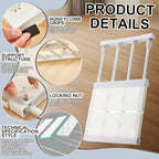 Gerrii 2 Pcs Closet Tension Shelf Rod Expandable Shelf Locker Organizer Adjustable Metal Storage Rack Scalable Layered Divider Separator for Cabinet Wardrobe Kitchen Bathroom (28.74''-49.21'')