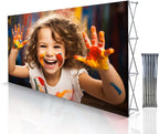 Customize Pop Up Banner with Stand for Tradeshow Backdrop,Tradeshow Dispaly,Step and Repeat Tension Fabric Backdrop for Trade Show Booth and Photography(7.5x10FT)