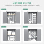 UDPATIO 38 Cu.ft Resin Outdoor Storage Shed with Floor, Vertical Plastic Tool Shed with Shelving Brackets for Backyard Pool Lawn Garden, Grey